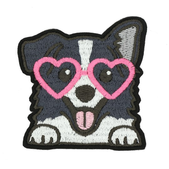 Iron-On &#x26; Adhesive Dog Embroidered Patch by Make Market&#xAE;